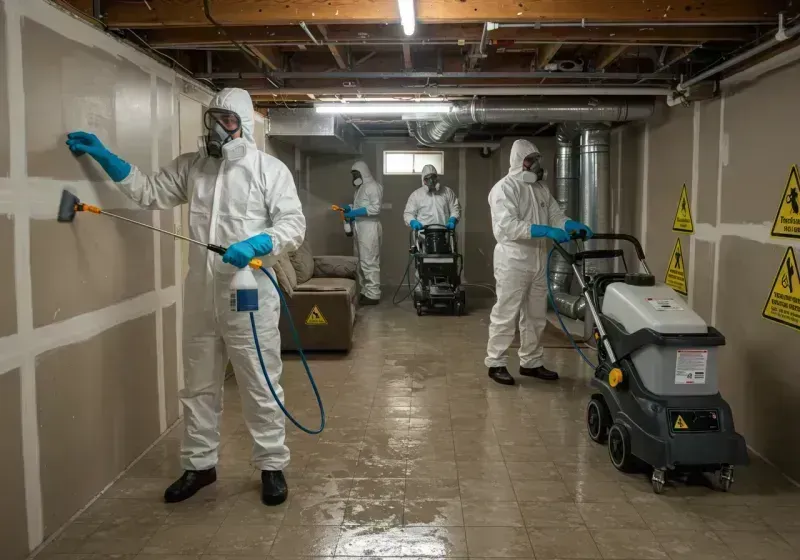 Basement Moisture Removal and Structural Drying process in Mangonia Park, FL